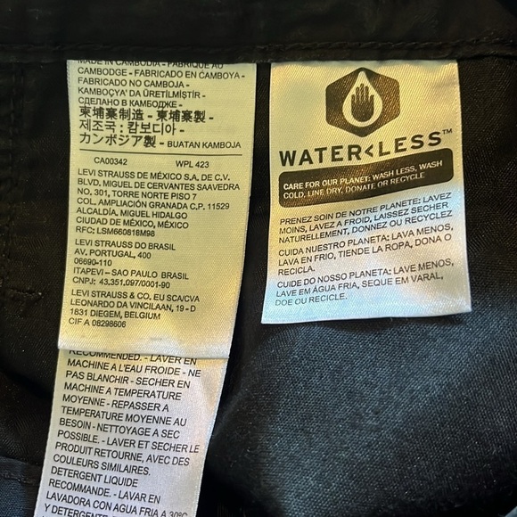 Levi’s | Washed Black Tailor High Loose Pleated Taper Mom Pants 90s Y2K Sz 25/0 - Picture 11 of 13